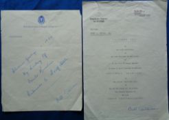 Collectables, 2 letters, one typed on embossed note paper from the office of Adolph Hitler to
