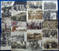 Postcards, Military, mainly WWI RP selection, inc. Portraits, Groups, Cavalry, Trench Life, Wedding,