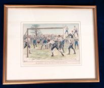 Football engraving, 'The Corinthians v Preston North End at Richmond - The Third Goal', original,