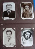 Postcards, Cinema, a collection, in vintage album, of approx. 344 cards of cinema stars, from the
