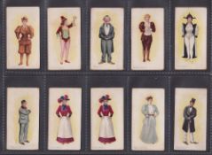 Cigarette cards, Music Hall Artistes, 10 cards, Richmond Cavendish (8 + 1 duplicate) plus Hignett (