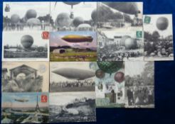 Postcards, Aviation, Airships & Balloons, inc. RP, German Airship Disaster 1910, Tonnerre 1910,