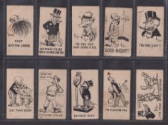 Cigarette cards, USA, ATC, Mutt & Jeff Series (black & white), 32 cards, 'Sovereign' back, 25