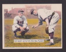 Trade card, USA, National Chicle Pastels Baseball Series, Floyd Vaughan/Hans Wagner, R312, 1936,