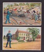 Cigarette cards, USA, Buchner, American Scenes with a Policeman, 'X' size, two cards, ref. N281,