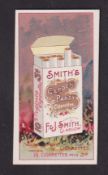 Cigarette card, Smith's, Advertisement card for Garden Party Cigarettes, illustrated with