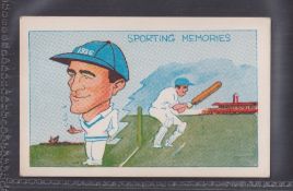 Trade cards, Clevedon Confectionery, Sporting Memories type card, no.14 Donald Bradman, Cricket (