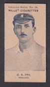 Cigarette card, Wills (Australia), Cricketers Series (Grey scroll back, No frame), type card, no