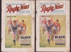 Rugby programmes, New South Wales v Victoria (Australia), 2 match programmes for the games held in