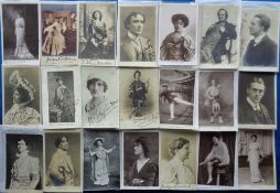 Postcards, Victorian/Edwardian actors 50 signed cards to include Marie George (2), Lewis Waller,