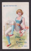 Cigarette card, USA, Palo Alto Cigarettes, Sporting & Other Girls, 'P' size (as Ogden's), lady boxer