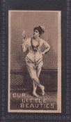 Cigarette card, USA, Allen & Ginter, Our Little Beauties type card, back as per Handbook ref H62