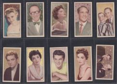 Trade cards, Barbers Tea, Cinema & Television Stars, (set 24 cards plus checklist) includes