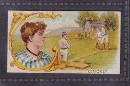 Cigarette card, USA Goodwin Sports Series type card, 'Cricket' (gd/vg)