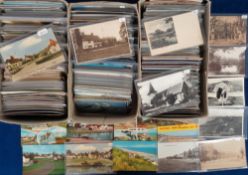 Postcards, a mixed age collection of approx. 1400 cards, with UK topographical, foreign (mainly