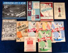 Football booklets, Midlands Club selection, 13 items, Aston Villa Cup Record 1924, Famous Football
