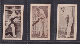 Trade cards, Australia, Allens, Bradman's Records, (Series 1, Steam Rollers back), 3 cards numbers 1