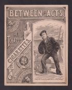 Cigarette card, USA, Thos. H. Hall, non insert advertising card for 'Between the Acts All Tobacco