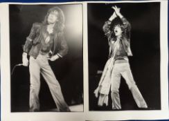 Entertainment, Mick Jagger, 5 original b/w photographs from the studio of the world famous