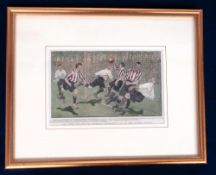 Football engraving, Sheffield United v Southampton, FA Cup Final, 1902 played at Crystal Palace,