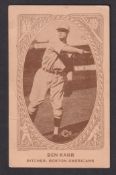 Trade card, USA, American Caramel Co, Baseball Stars, type card, Ben Karr, Boston Americans, E120,