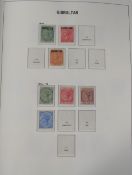Stamps, Gibraltar collection housed in 2 Davo hingeless albums 1886-2002, strength in earlier issues