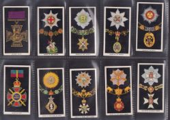 Cigarette cards, 15 sets, UKTC (2, British Orders, Officers Full Dress), Gallaher Army Badges,