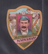 Trade card, Baines Sport Shield, Cricket, Yorkshire with Lord Hawke player inset (gd, no creases)