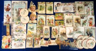 Trade cards, a collection of 50+, diecut, Continental trade cards, mostly French issuers include