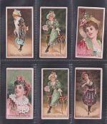 Cigarette cards, Adkin's, Pretty Girls, 'RASH' (6 verse backs), six cards, numbered 1-6 each with