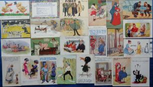Postcards, Comic, a selection of 140 corny comic cards to include McGill, Spurgin, Tom Browne,