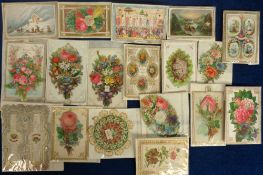 Victorian Greetings Cards, a selection of 18 mechanical, hold to light (1) and folding cards. A