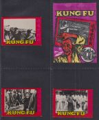 Trade cards, Monty Gum, 2 part sets, Kung Fu Stickers (11 plus paper wrapper), Kung Fu Metal