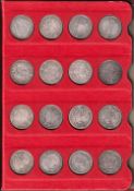 Coins, a collection of 80 Half Crowns 1887 to 1967, 33 pre 1920, 26 pre 1946, 21 1946 to 1967, all