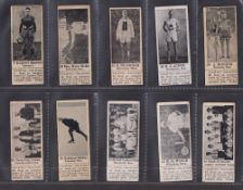 Trade cards, Canada, Dominion Chocolate Co, Dominion Athletic Stars, 18 different cards, all with