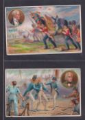 Trade cards, Reckitt, 6 cards P sized Reward cards (all Zebra Grate Polish brand), Famous People,