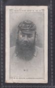 Cigarette card, Glass & Co, Cricketers series type card no.8 W G Grace London County (2 small