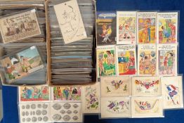 Postcards, a mixed age collection of approx. 900 UK topographical and subject cards, with a few