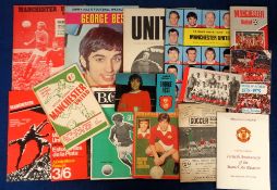 Manchester United, a collection of 16 items including Famous Football Clubs 'Official History of