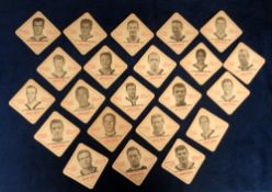 Trade issue, World Cup 1966, set of 22 German issue beer mats featuring portraits of the German 1966