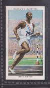 Cigarette card, Ogden's, Champions of 1936, type card no 3 Jesse Owens (vg)