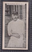 Cigarette card, Charlesworth & Austin, Cricketer Series, type card no. 1, Hearne Middlesex (slight