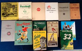 German Football, a collection of 14 books, mostly German language issues inc. Eintracht Frankfurt