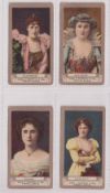 Cigarette cards, Canada, Chas. J. Mitchell, Toronto, Actresses 'FROGA' (Playing card back), 4 cards,