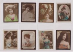 Cigarette cards, North Africa, Melia (Algeria), Photo Series 3, Actresses, 'M' size, hand coloured
