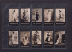 Cigarette cards, ATC, Actresses (Photographic, standard size, Company name rubber stamped on