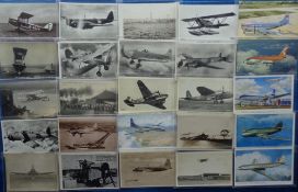 Postcards, Aviation, a collection of 40+ cards and photographs (small format) of aircraft inc. Gypsy