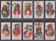 Trade cards, Canada, Ganong Bros, Big Chief V118 (American Indians) (set 50 cards) including Sitting