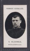 Cigarette cards, Taddy, Prominent Footballers (no Footnote), Steve Bloomer Middlesborough type