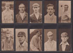 Cigarette cards, Cricket, 4 sets Hill Famous Cricketers (sepia set of 40), Churchman Famous